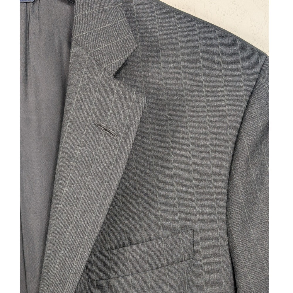 Brooks Brothers Golden Fleece Madison Wool Blazer‎ Gray Pinstripe Italy Mens 42R